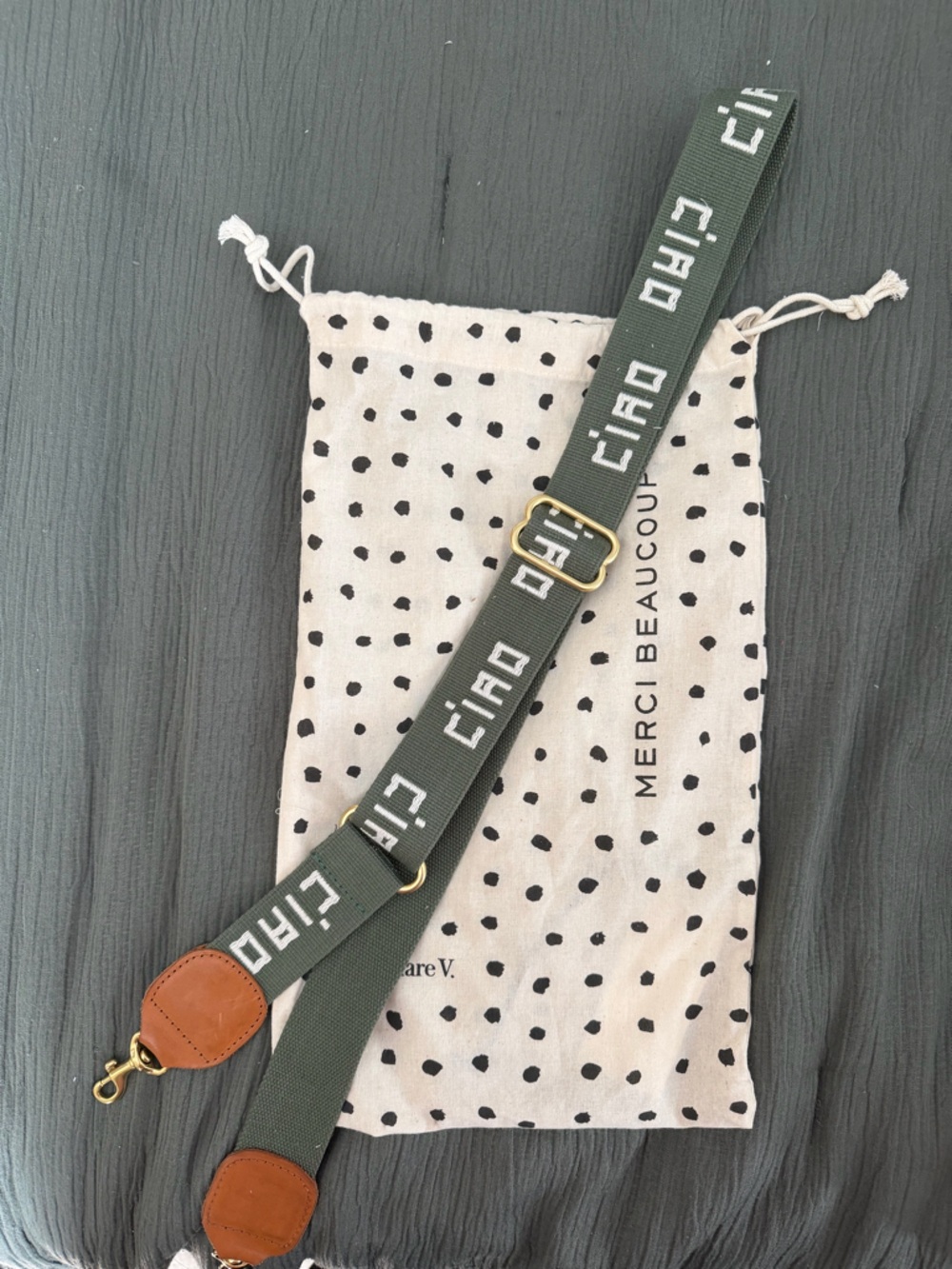 Clare V. Olive Logo Ciao Strap